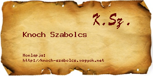 Knoch Szabolcs névjegykártya