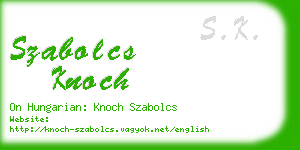 szabolcs knoch business card